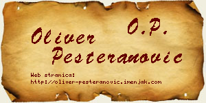 Oliver Pešteranović vizit kartica